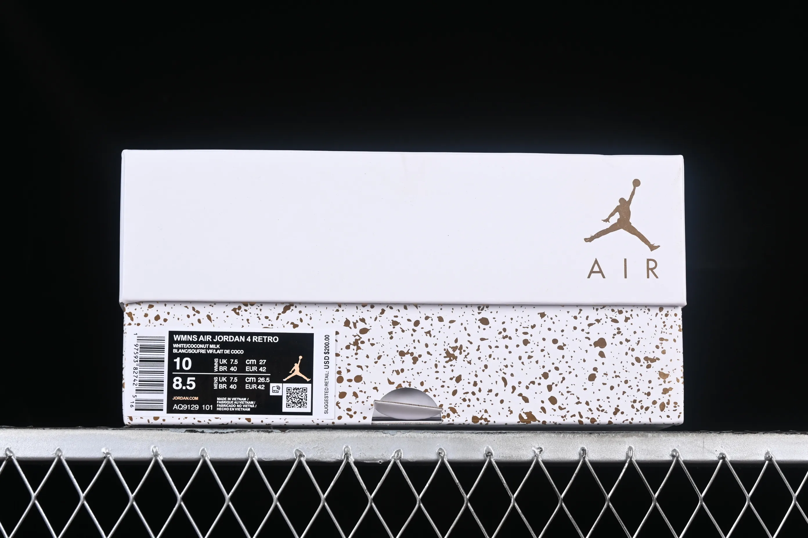 All categories Air Jordan Jordan series basketball shoes Air Jordan 4 Air Jordan 4 Retro "Vivid Sulfur" AJ4 Joe 4 White Thunder AQ9129-101